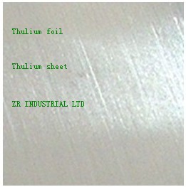 Lanthanum foil, Thulium foil, lutetium foil