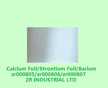 Calcium Foil,Strontium Foil, Barium Foil